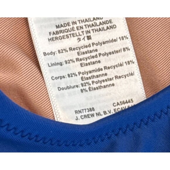 J. Crew Women's Scoop Neck Bikini Top Blue Beach Size 3X NWT - Picture 5 of 6